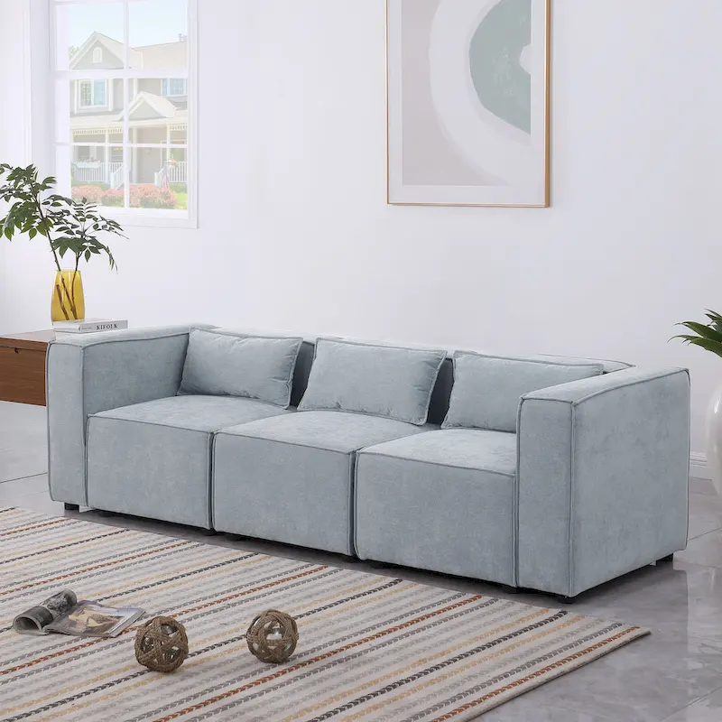 Free Combination Chenille Upholstered Modular Sectional Sofa