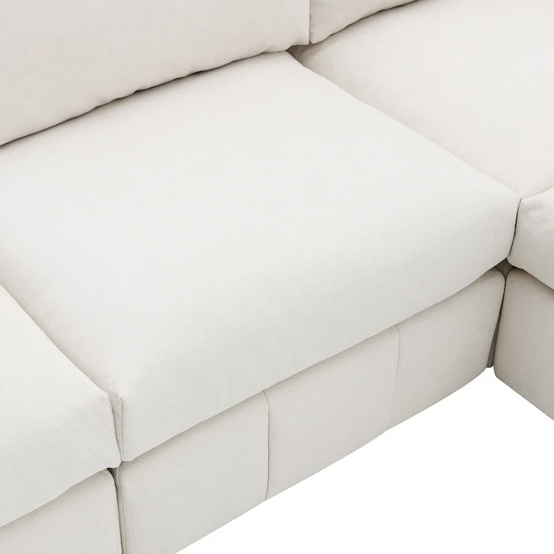 93Modern Sectional Sofa with Vertical Stripes