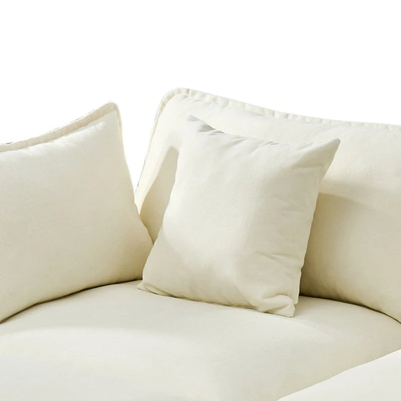 110.2  Chenille Three Seater Upholstered Sofa, Ottoman