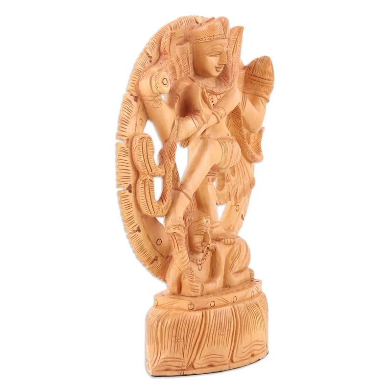 Novica Handmade Splendid Nataraja Wood Statuette