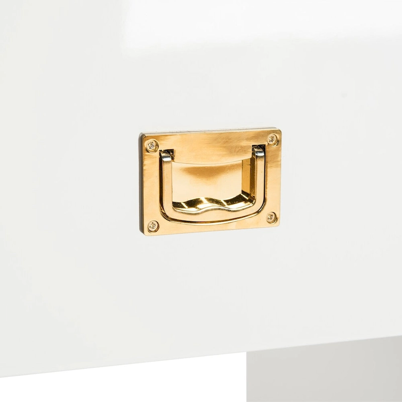 SAFAVIEH Couture Gilberte Lacquer Side Table - 24 In W x 18 In D x 26 In H - 24Wx18Dx26H