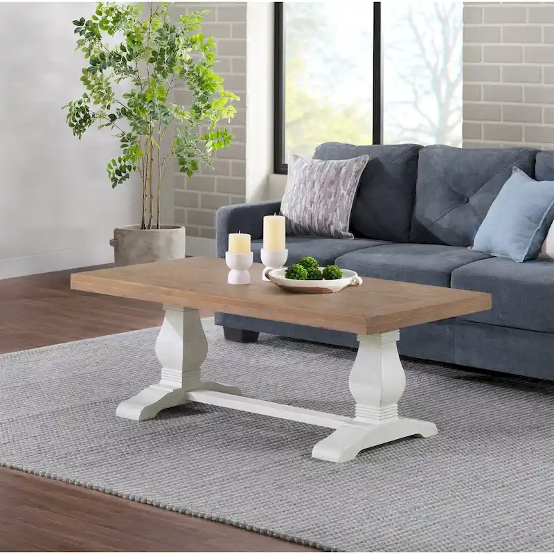 Napa 50 Solid Wood Pedestal Coffee Table