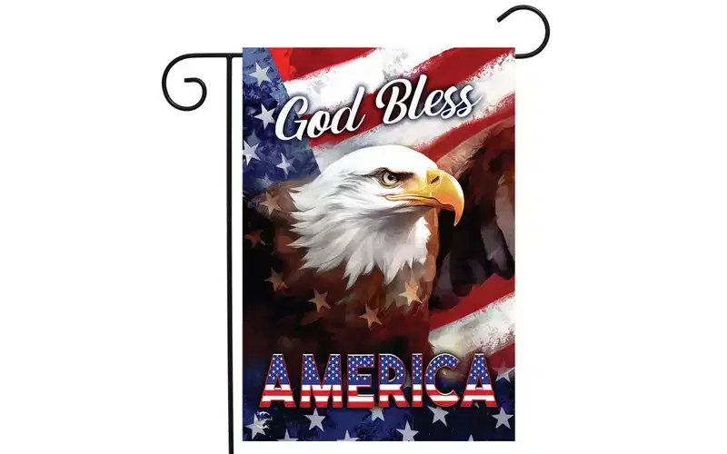 Briarwood Lane Everyday Garden Flag 12x18 For Outdoor God Bless America Eagle Patriotic Garden Flag Flags For Outside