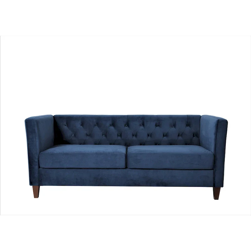 Lisette 73.3 Velvet Square Arm Sofa