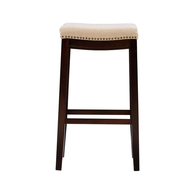 Linon Willamette Linen Backless 32-in Bar Stool