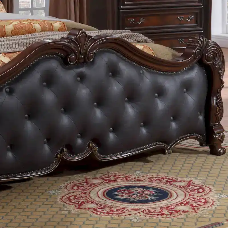 Furniture of America Eugene Traditional 3-Piece Solid Wood Panel Bedroom Set