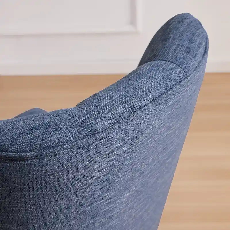 Home Computer Office Chair with Wheels Adjustable Height, Linen Fabric Upholstered Chair Swivel