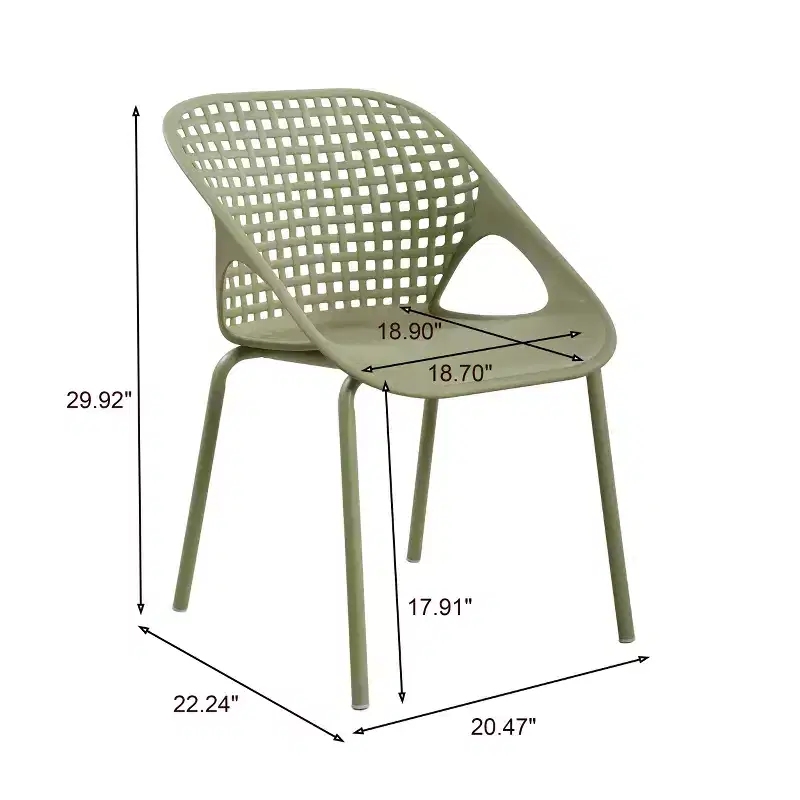 Christopher Knight Home Chaitanya Modern Patio Iron and Plastic Chairs (Set of 2)