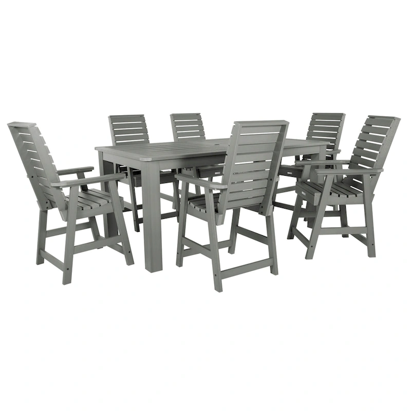 HIGHWOOD 7-Piece Counter Height Outdoor Dining Set - 42