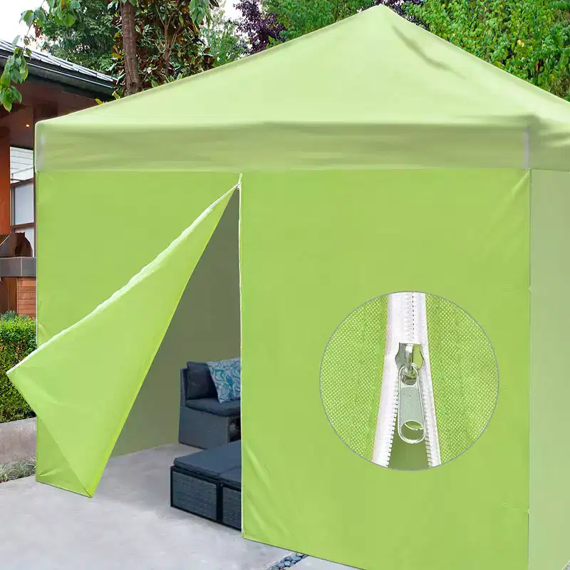 InstaHibit Universal Sidewall Zipper UV30+ Fits 10x10ft Canopy Picnic 1 Piece Green