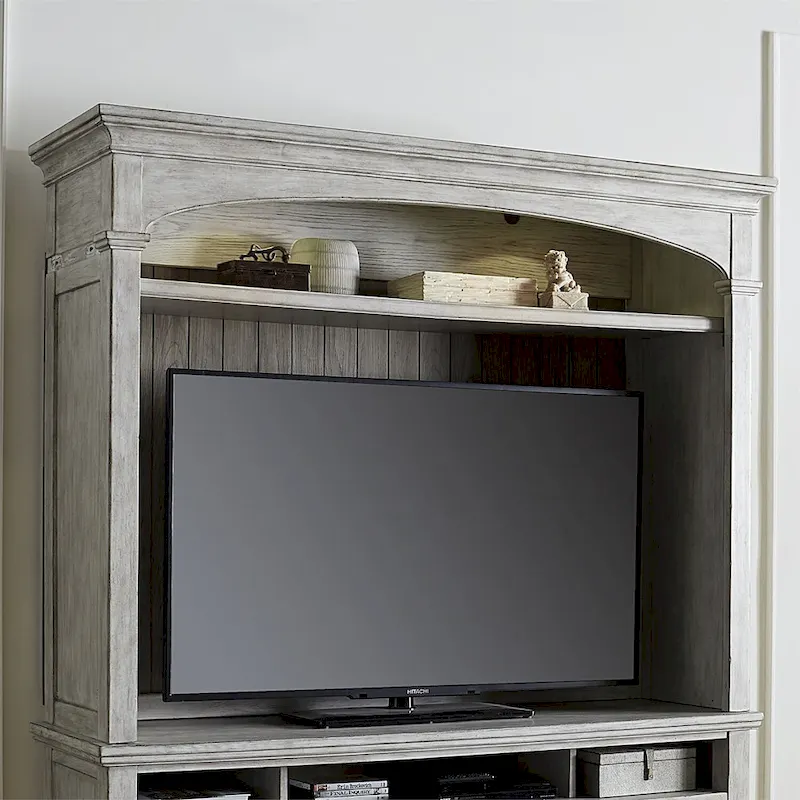 Heartland Antique White Tobacco Entertainment Center