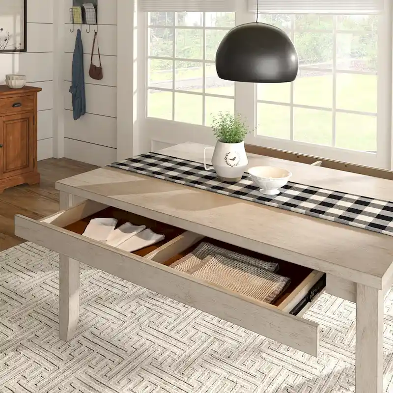 Elena Wood Rectangular Dining Table by iNSPIRE Q Classic