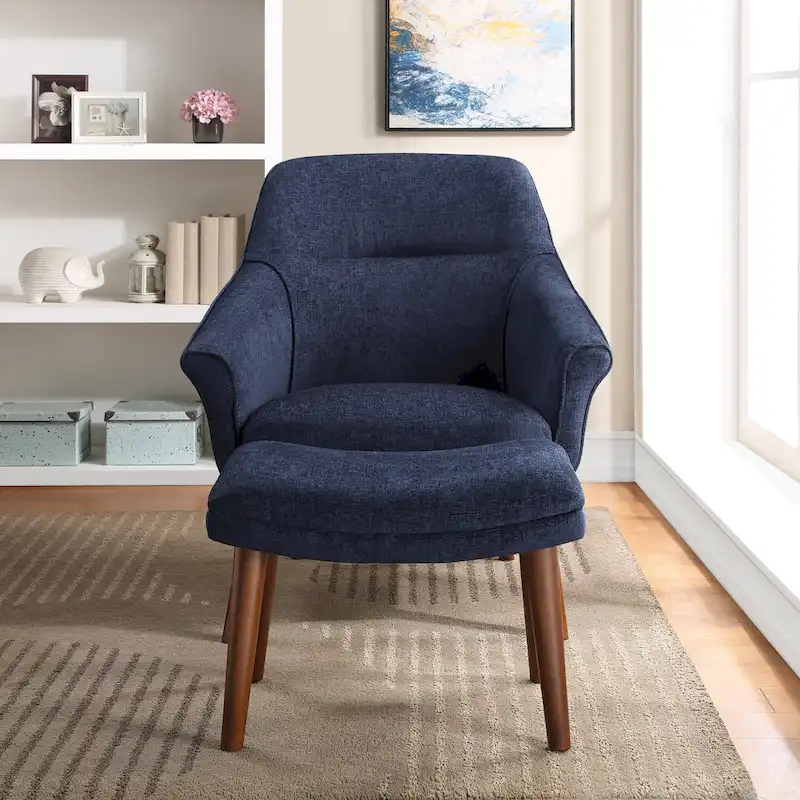 Waneta Chair and Ottoman