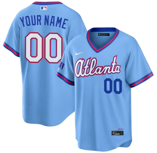 Atlanta Braves Powder Blue 2026 City Connect Stadium Custom Jersey