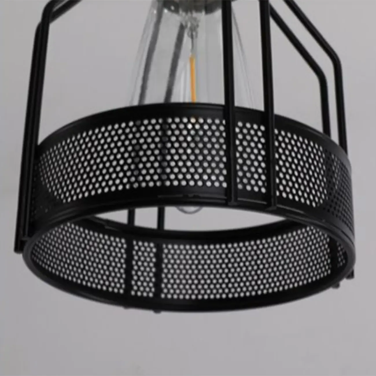 Industrial 4-Light Black Metal Bottle Pendant Light