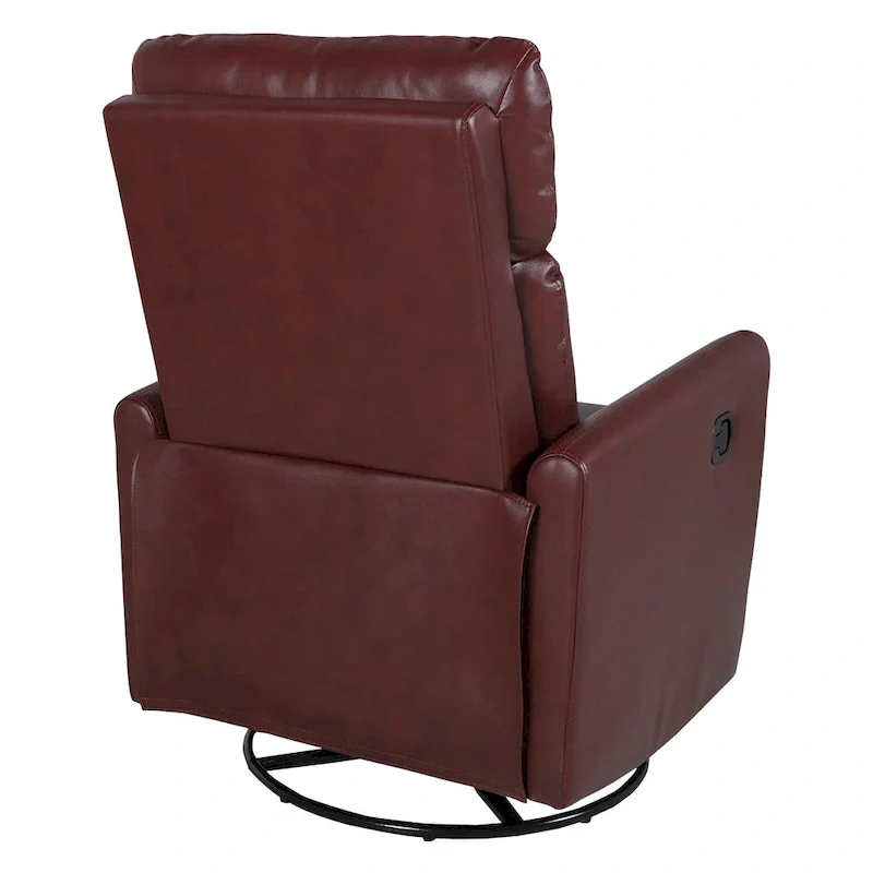 Leather Manual Swivel Recliner