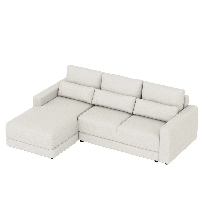 92.9W L-shaped Modular Sectional Sofa with Cushions and 3 Pillows