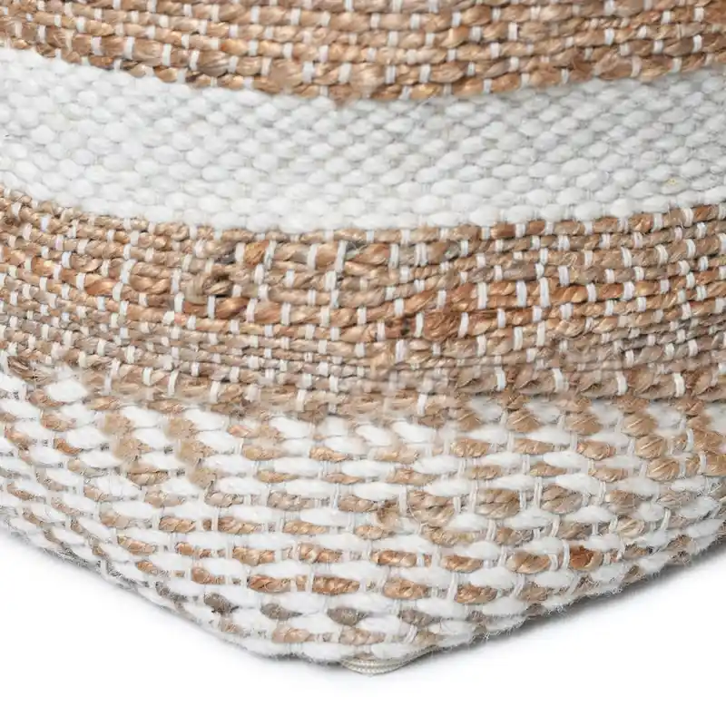 Caiman Handcrafted Boho Fabric Pouf by