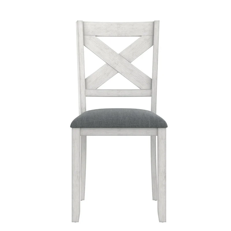 Solid Wood Dining Chair with Linen Fabric Seating