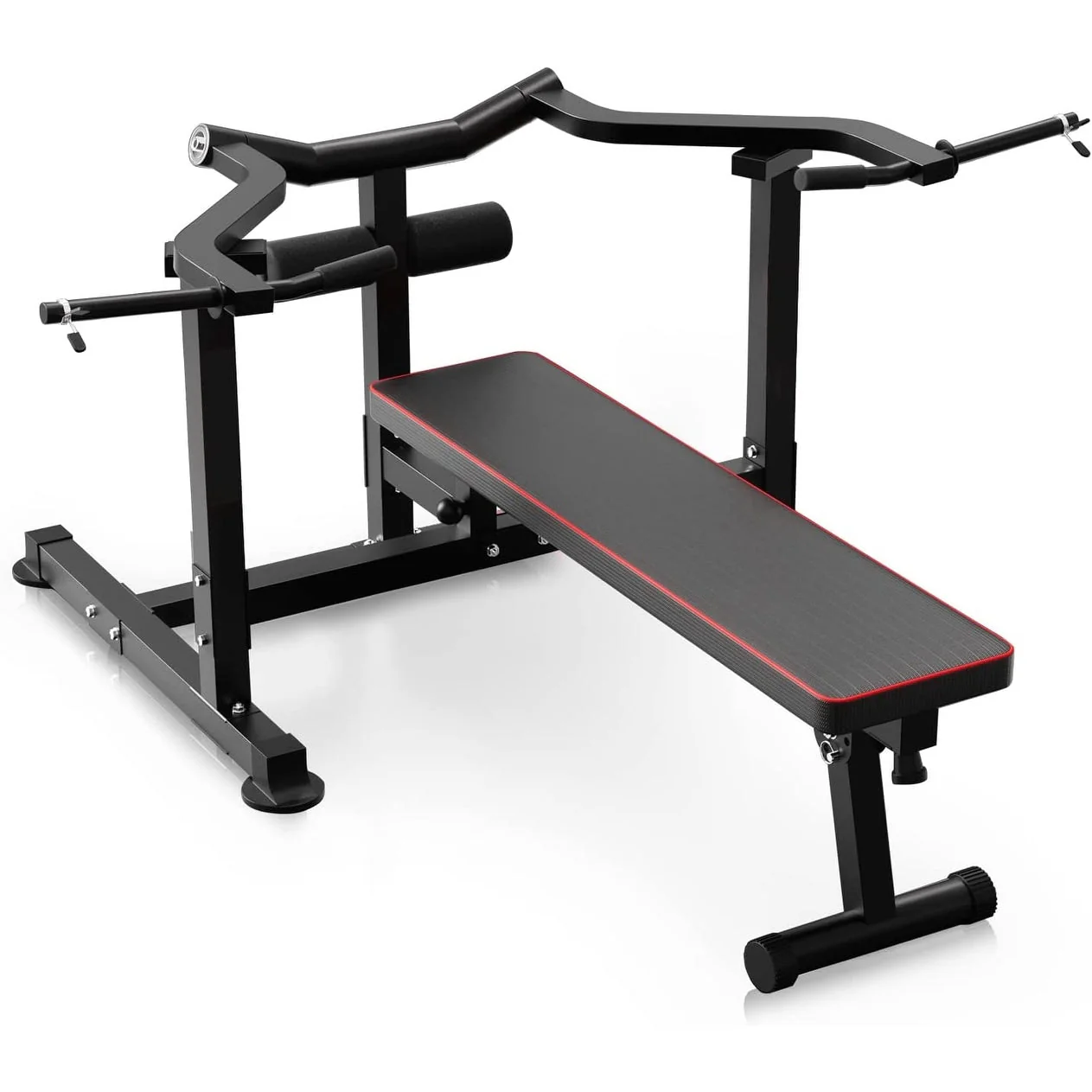 Zenova Bench Press Set Chest Press Machine with Independent Converging Arms and Dumbbell Rack