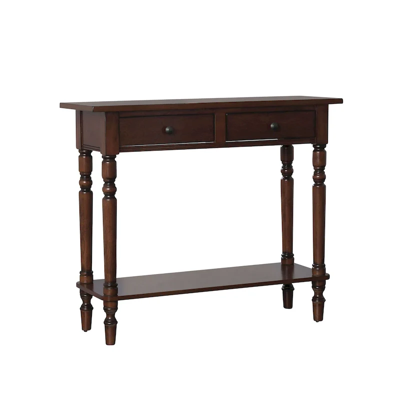 Traditional 38-Inch Wood 1-Shelf Console Table