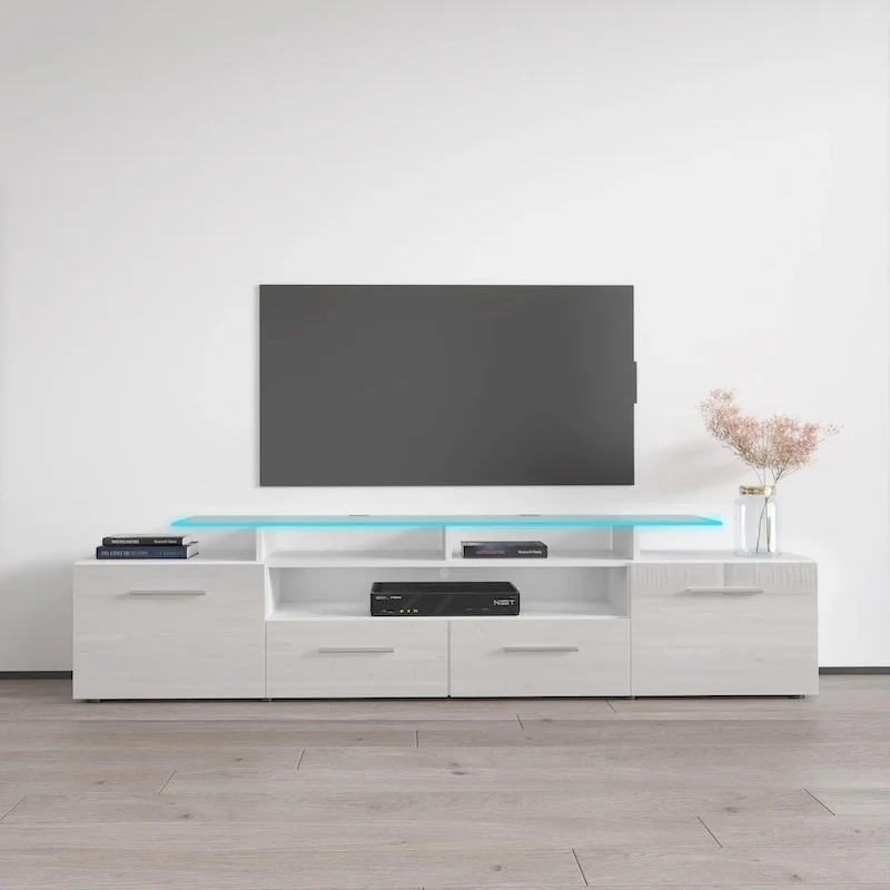 Modern TV Stand with LED Light System