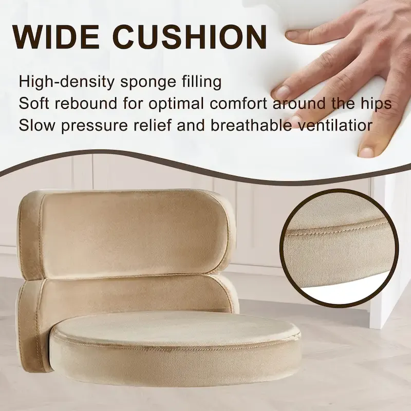 CAROCC Velvet Counter Bar stool with Height Adjustable and Swivel