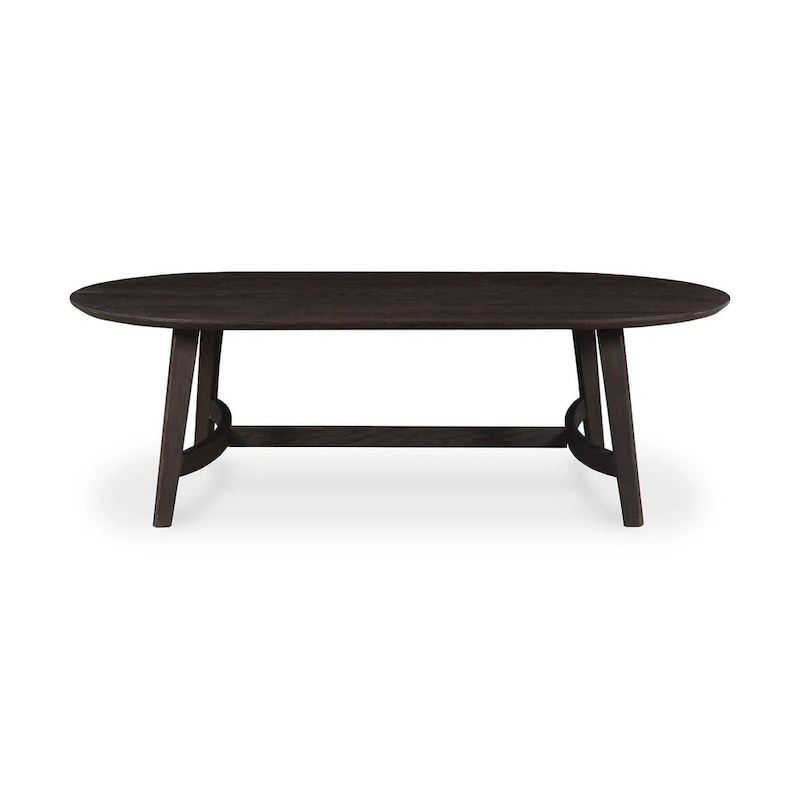 Aurelle Home Tyier Mid-Century Modern Solid Oak Coffee Table - 54 W x 17 H x 28 D