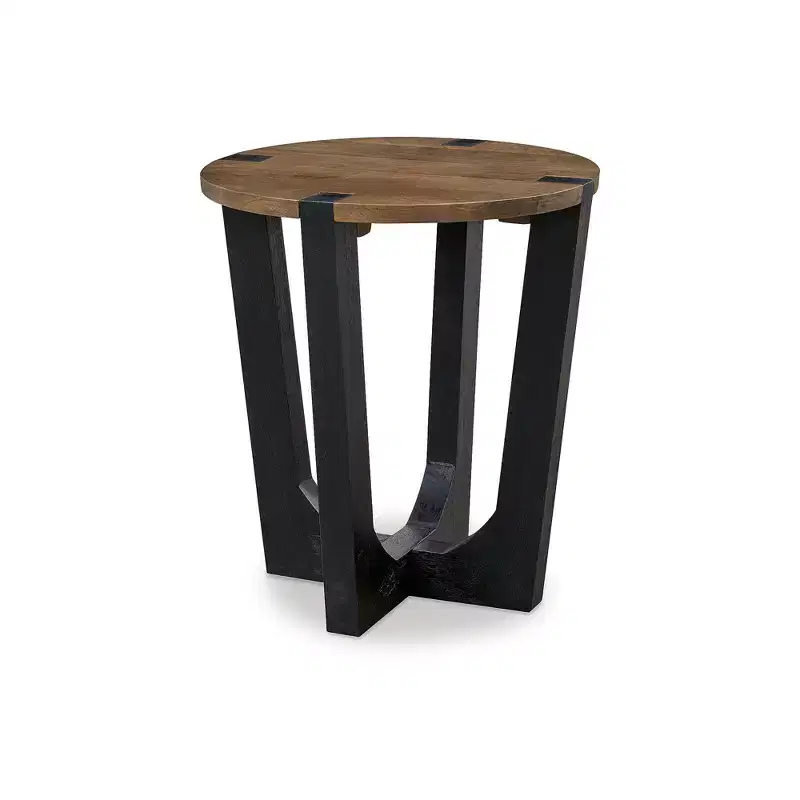 Signature Design by Ashley Hanneforth End Table, Brown & Black