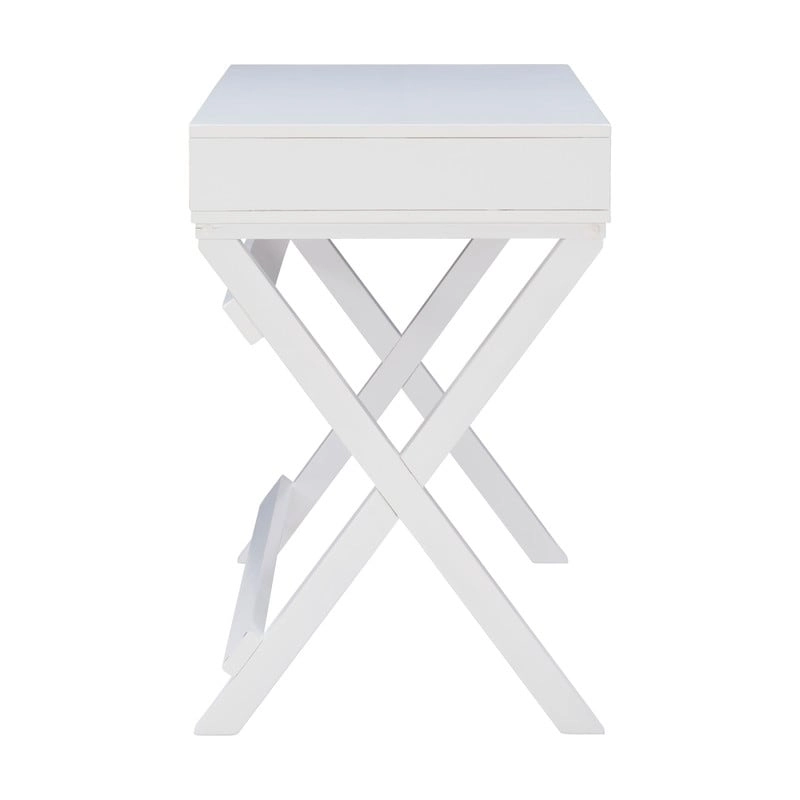 Poppy White X-base Writing Desk