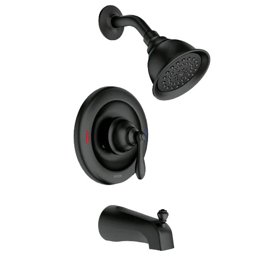 Moen Caldwell Matte Black Tub & Shower Trim
