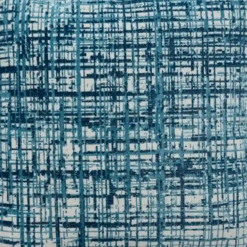 HomeRoots 18 Blue Polyester Blend Ottoman