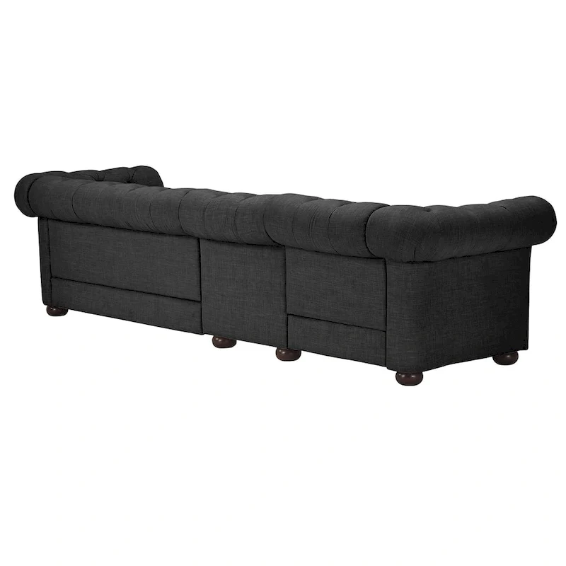 Knightsbridge Grey Extra Long Chesterfield Sofa by iNSPIRE Q Artisan