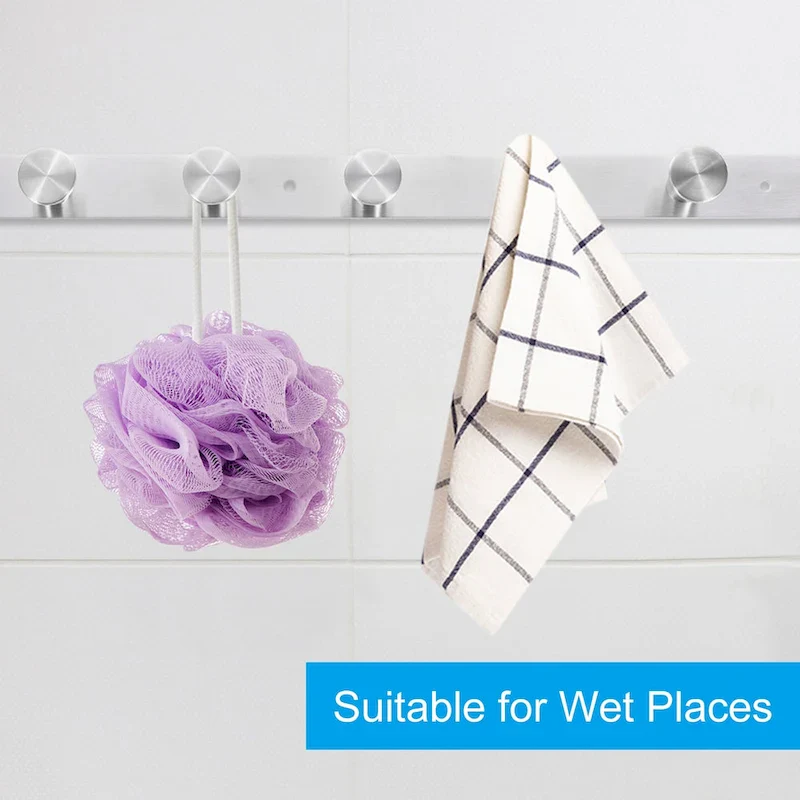 Coat Rack Wall Mount, Metal Round Wall Hooks Rail with 4 / 6 Hooks