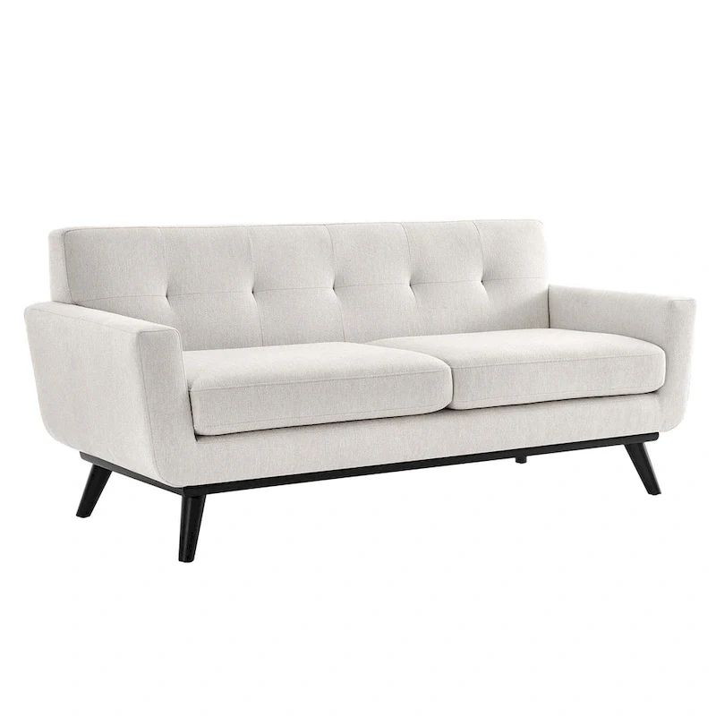 Herringbone Fabric Loveseat - 2 Seater, Multiple Colors