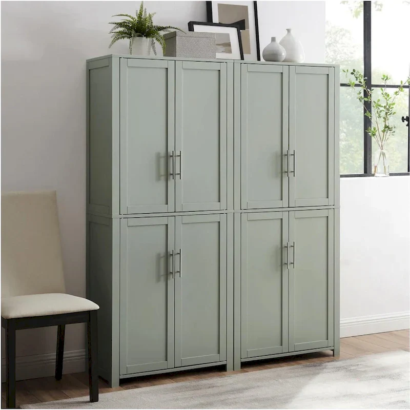 Crosley Savannah 6-shelf Pantry Storage Cabinets (Set of 2) - 56 w x15 d x 67 h