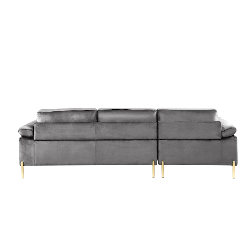 Shannon Velvet Sectional Sofa with Chaise