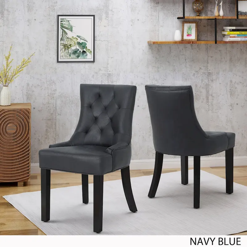 Hayden Traditional Microfiber Dining Chairs (Set of 2) by Christopher Knight Home