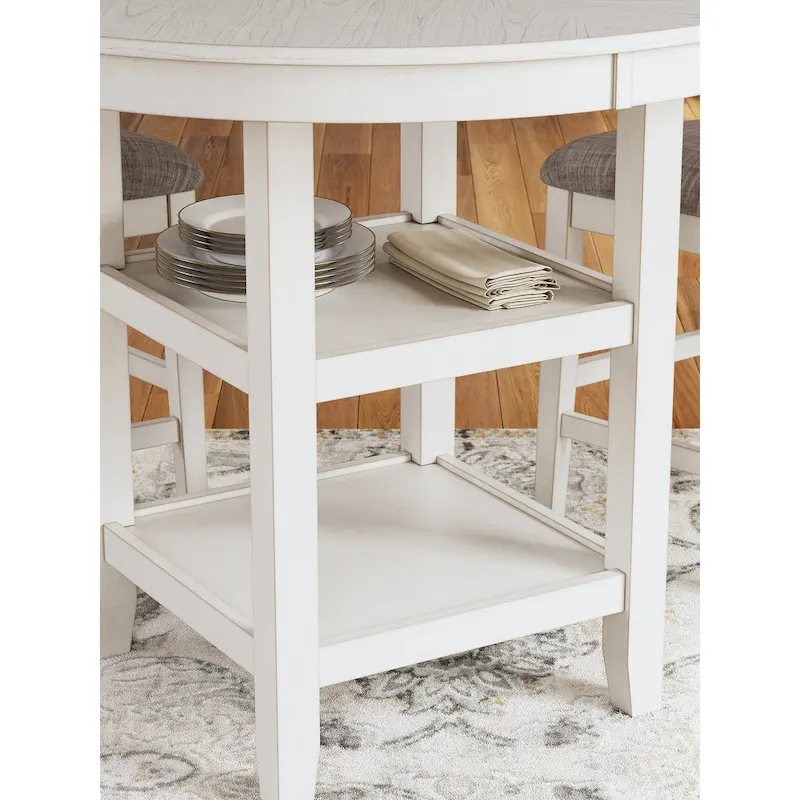 Signature Design by Ashley Erinberg White/Gray Dining Counter Table Set (Set of 5)