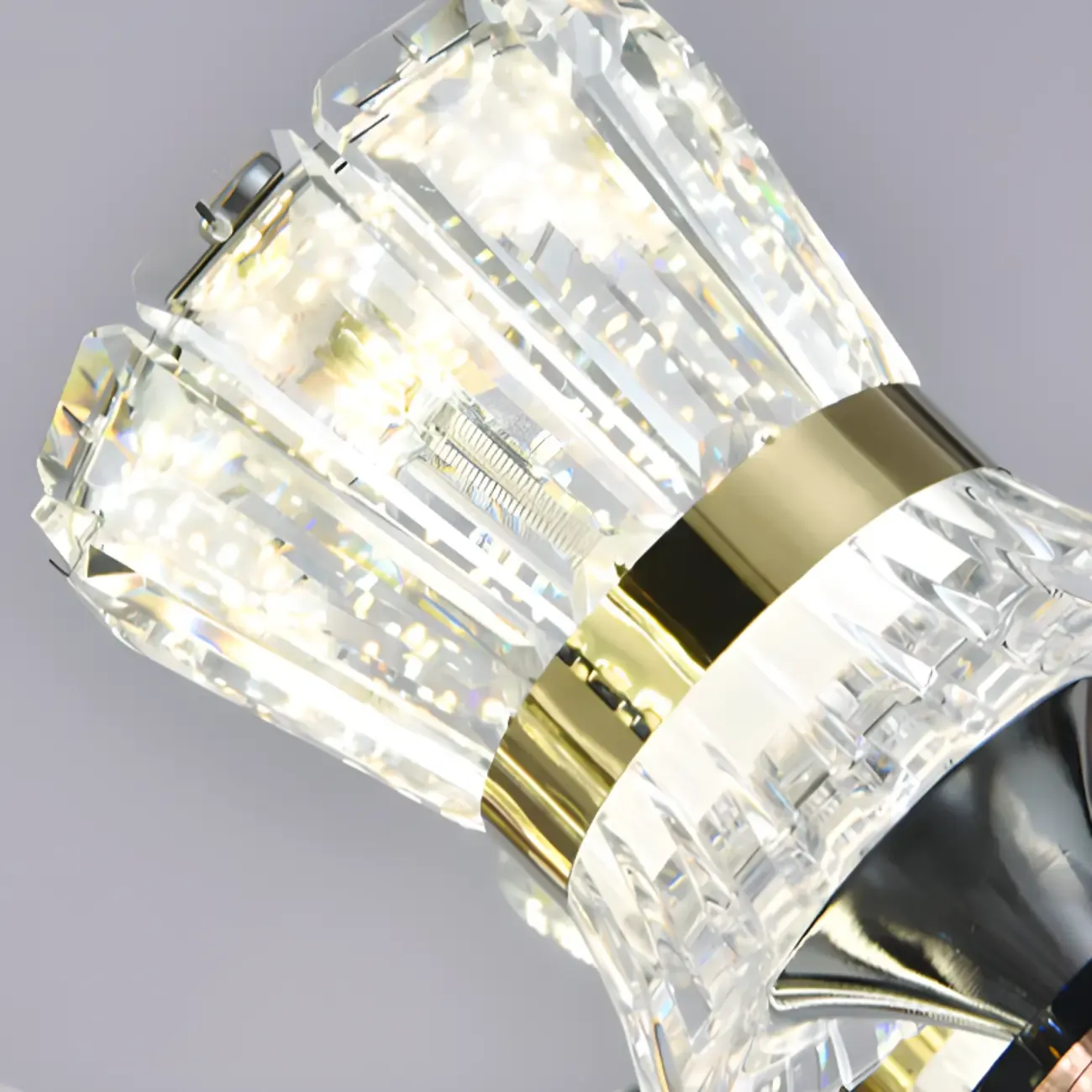 Luxury Chrome Tier Crystal Chandelier Modern Dimmable LED