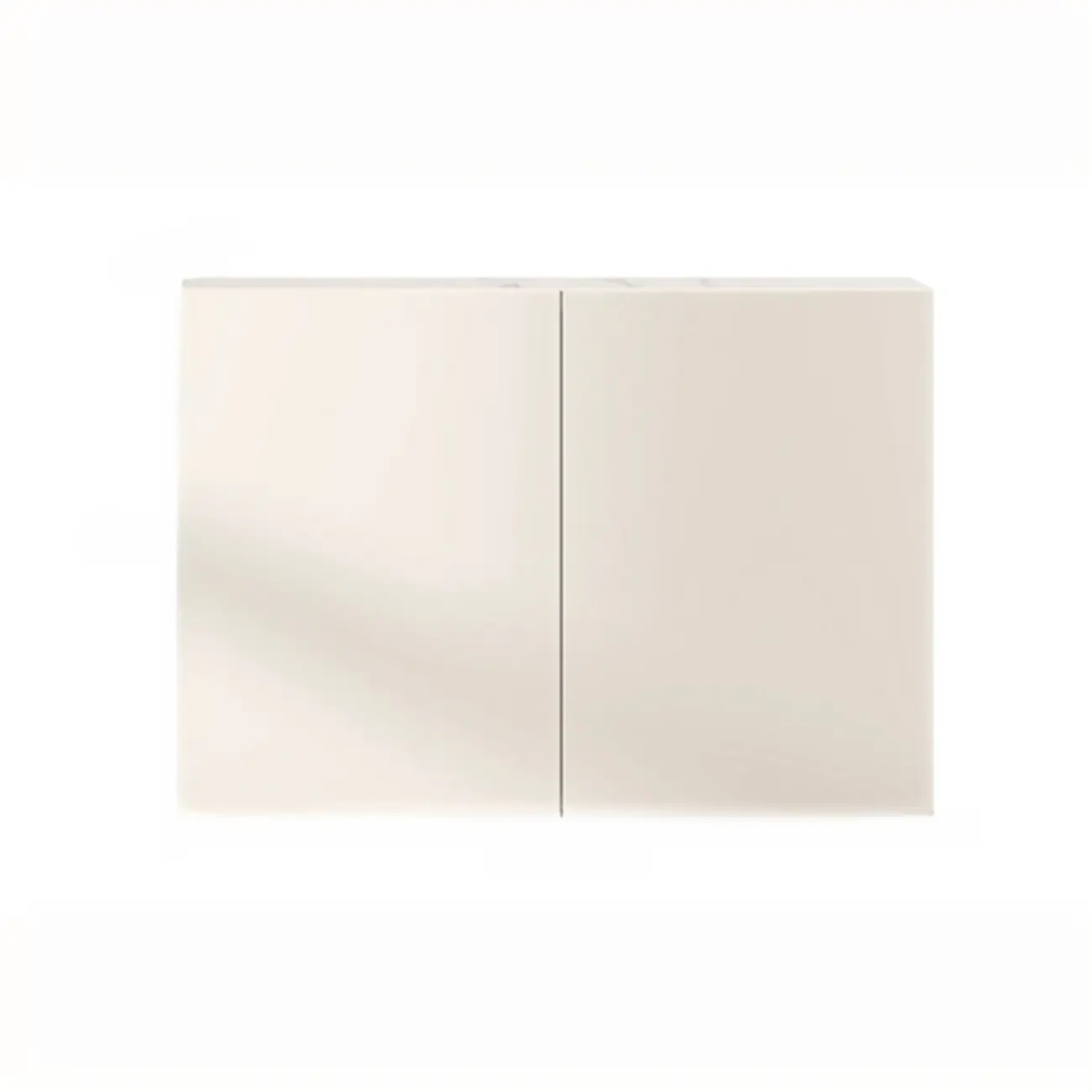 Minimalistic White Rectangular Accent Cabinet for Living Room