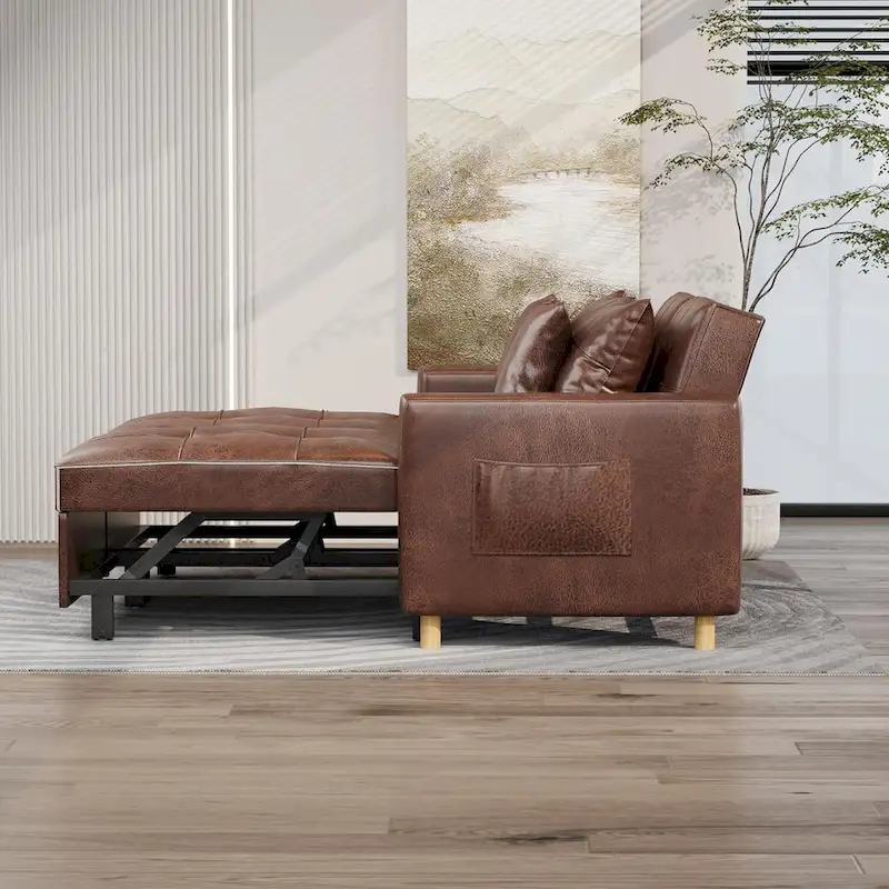 Double Sleeper Chair Bed with Adjustable Backrest