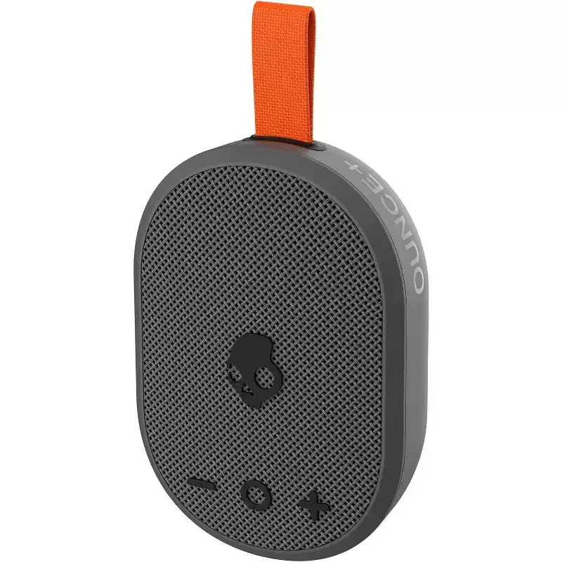 Skullcandy Ounce+ Wireless Bluetooth Speaker - IPX7 Waterproof with 16 Hour Battery, True Wireless Stereo, and Nylon Carry Strap, Dark Grey