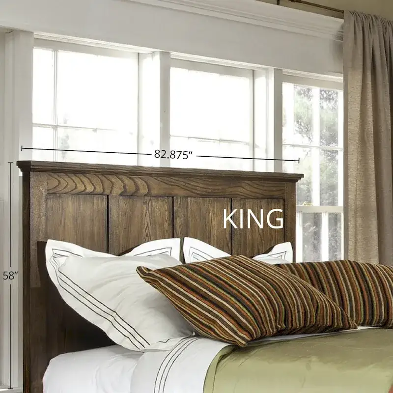 Oak Park Panel Headboard, Mission Finish