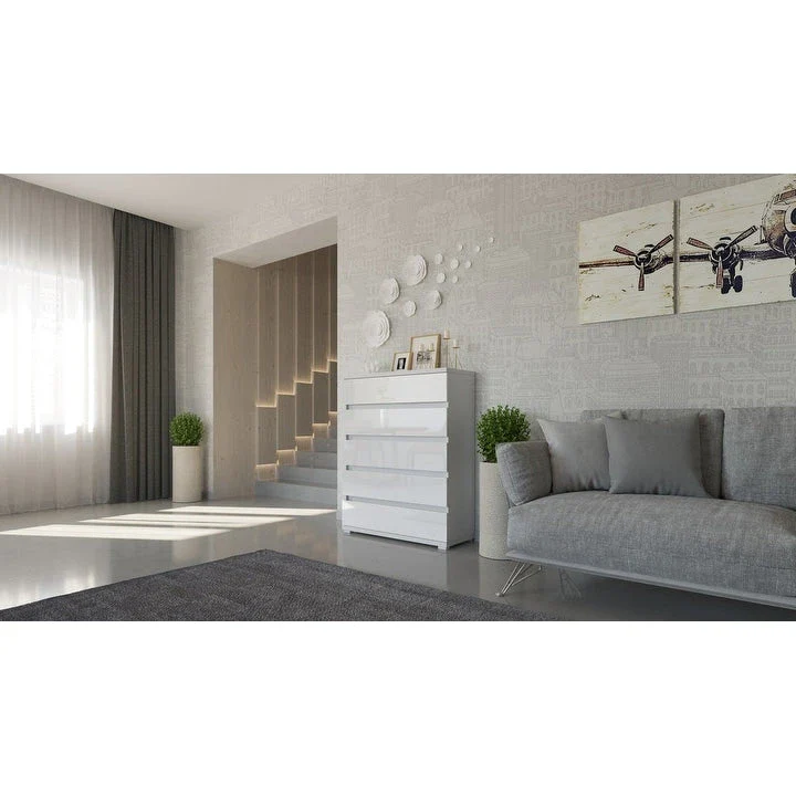 5-Drawer Dresser with Laminated Chipboard Construction