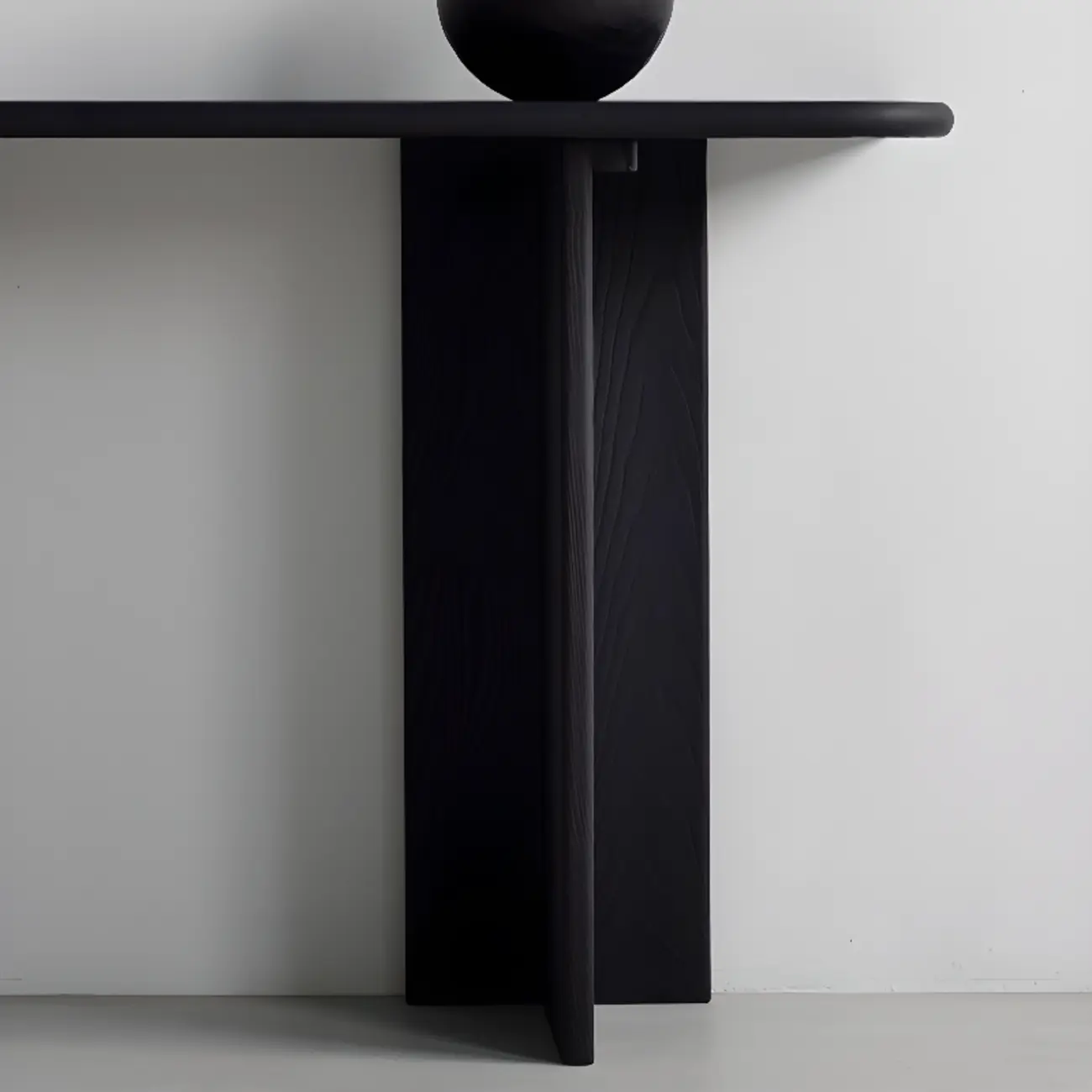 Modern Rectangle Black Ash Console Table