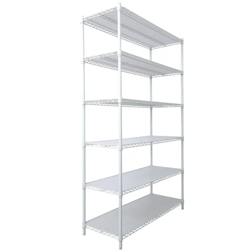 6-Tier Multifunctional Adjustable Shelf with Wheels, 6000LBS Capacity