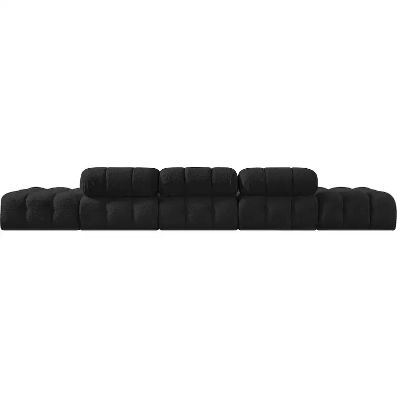 Meridian Furniture Ames 170 Boucle Fabric Upholstered 5pc. Modular Sofa