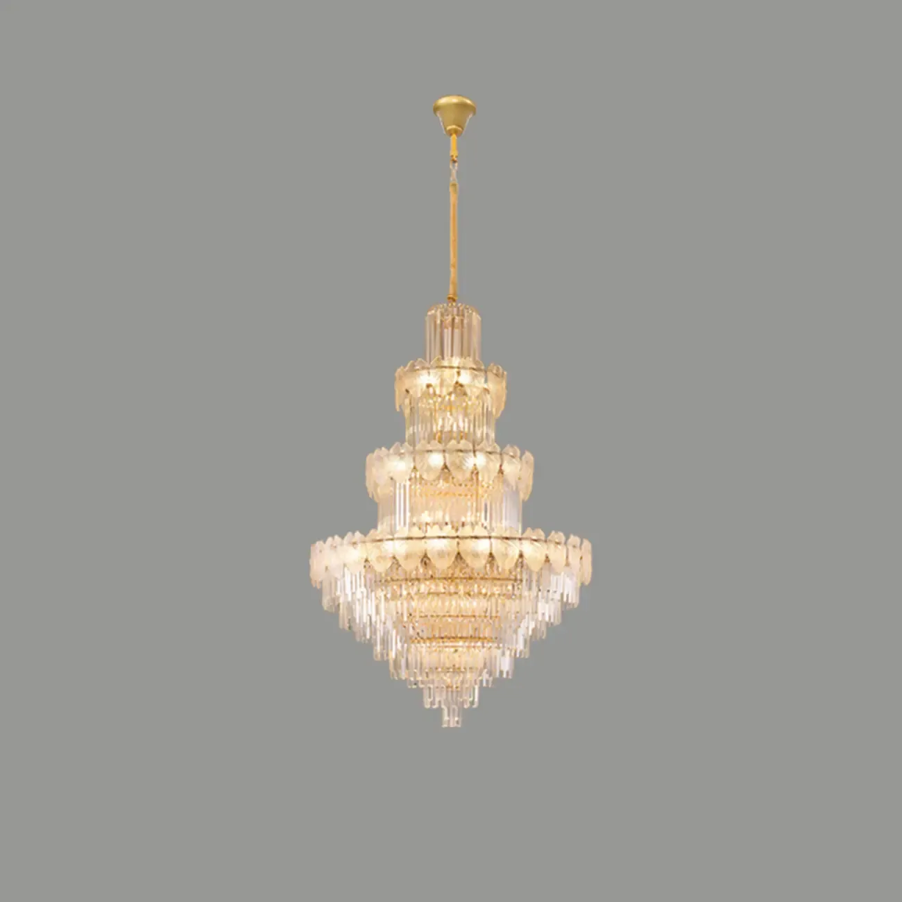 Luxury Crystal Round Chandelier with Elegant Tiered Design