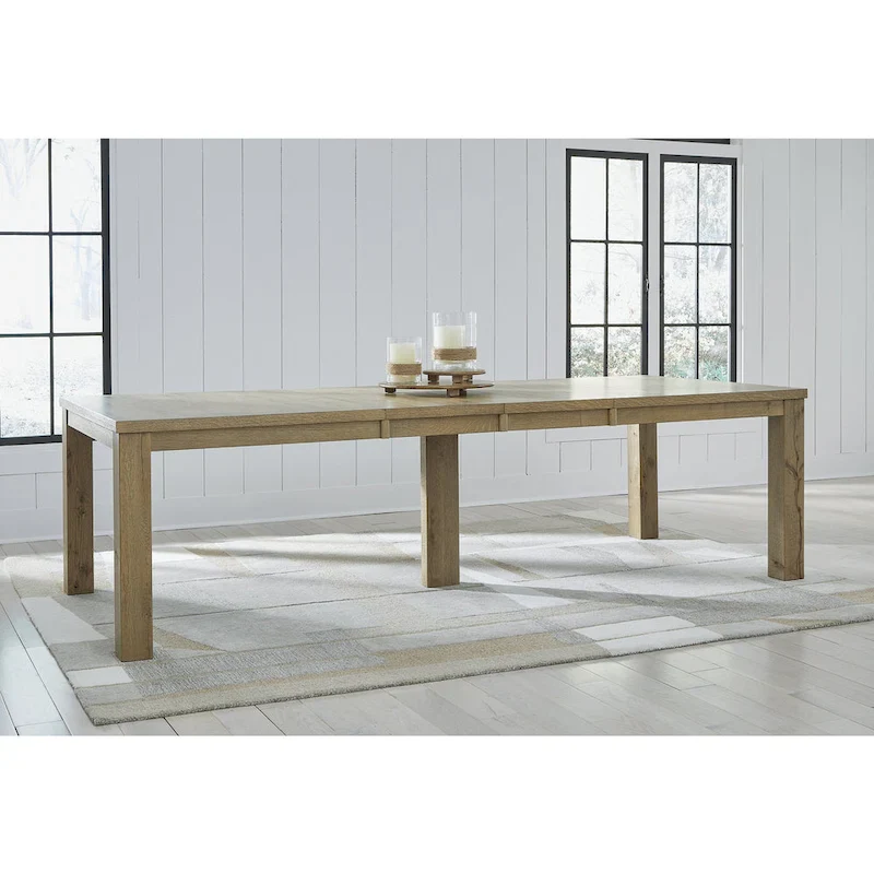 Light Brown Dining Extension Table - 44.5 W x 108 D x 30.13 H